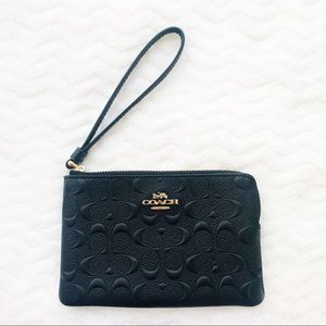 COACH Wrislet Black with Embossed Logo